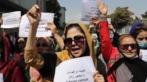 Afghan women protest in Kabul this week [AP]