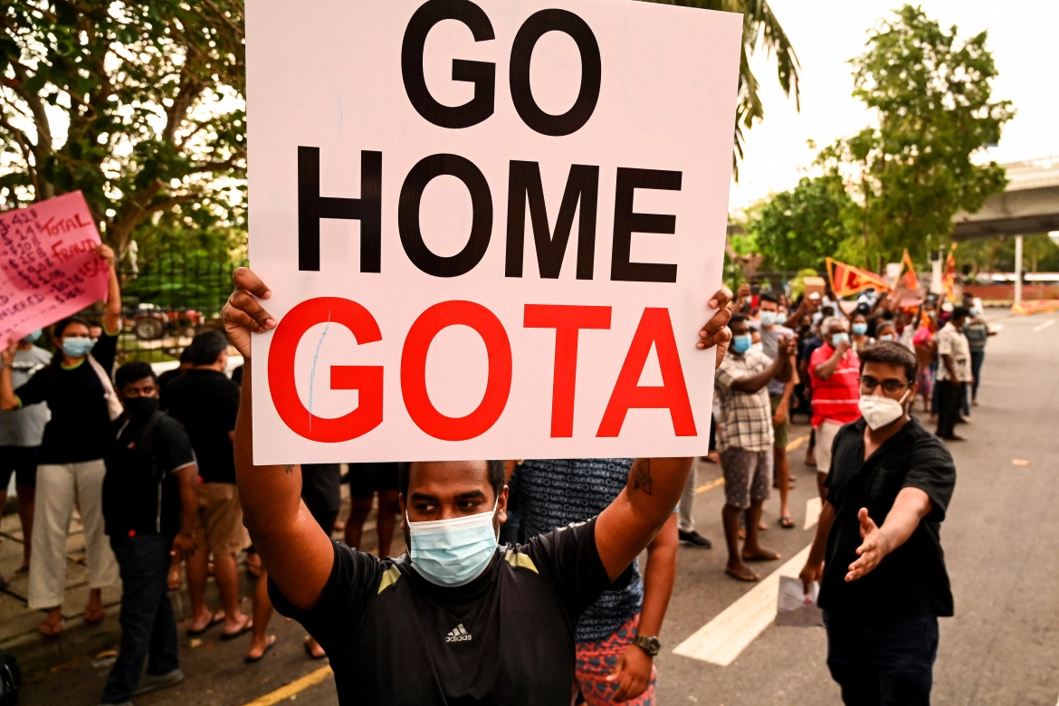 Protesters are demanding the resignation of Sri Lanka's president/ Aljazeera.