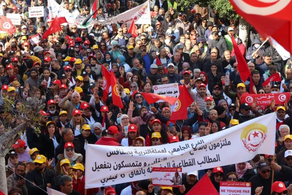 On Saturday, protests took place in the governorates of Bizerte, Sfax, Kairouan, Nabeul, Jendouba and Monastir and  other regions/Aljazeera.