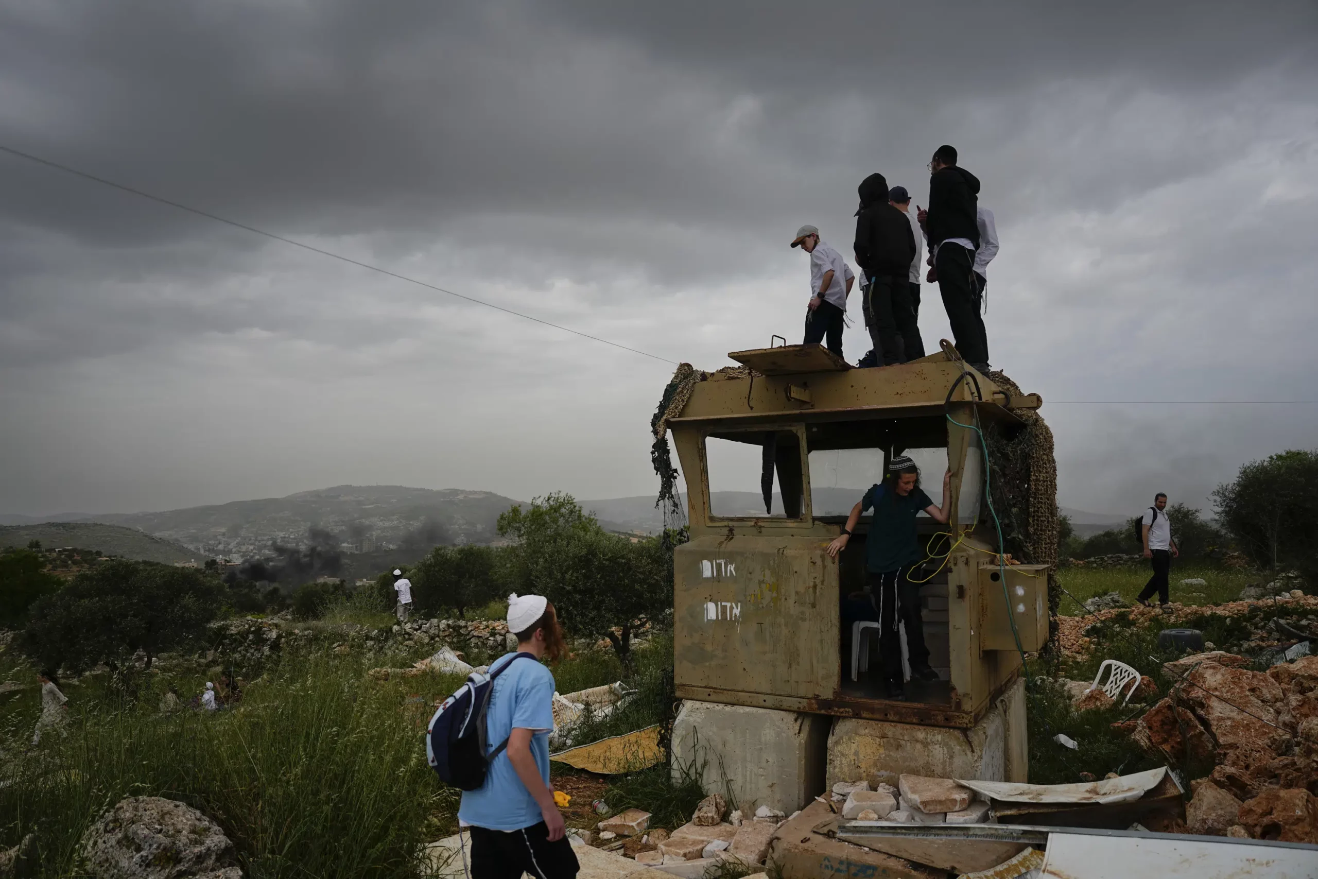 A settler march was held in the occupied West Bank near Huwara on Monday/Aljazeera.