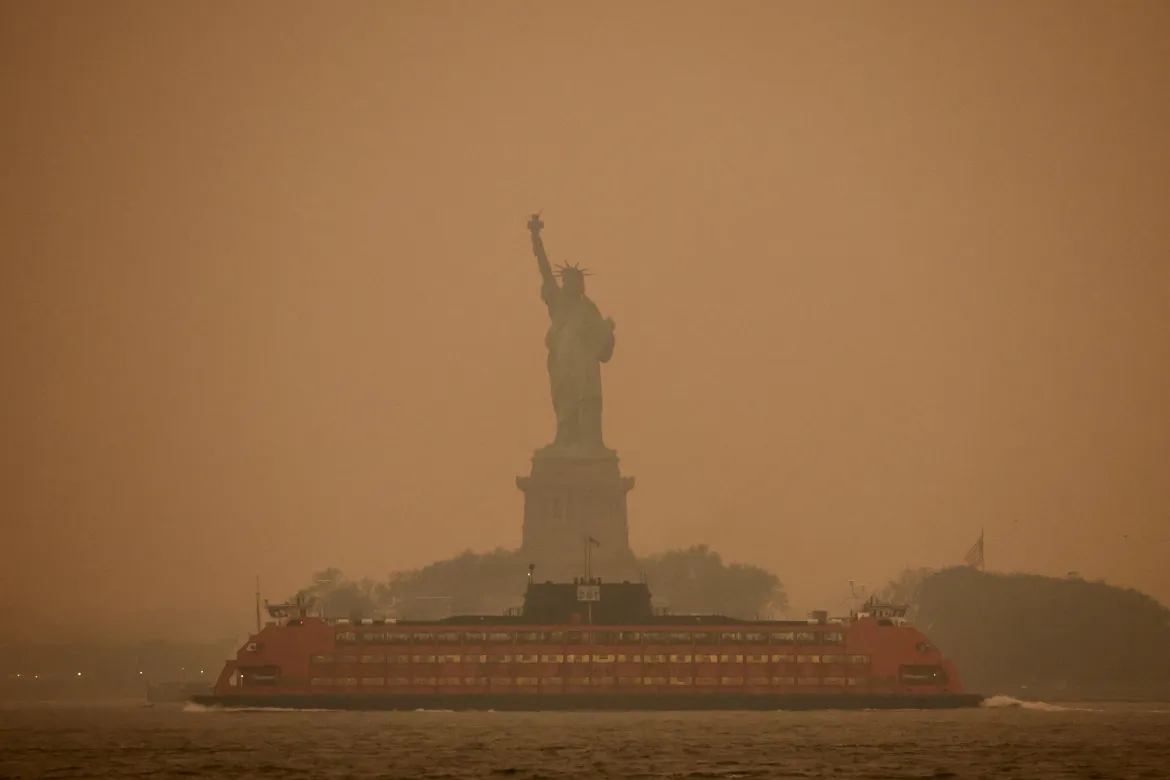 Wildfires burning in Quebec could be felt as far away as New York City/Aljazeera.