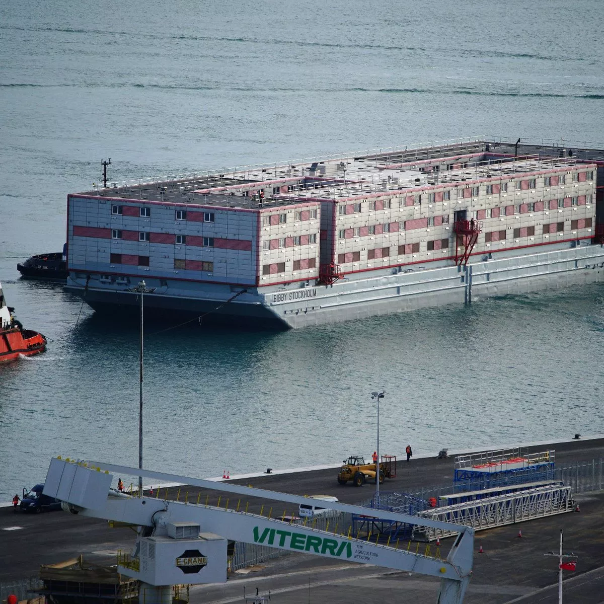 This is the first of three Barges planned to house Asylum seekers/Aljazeera.