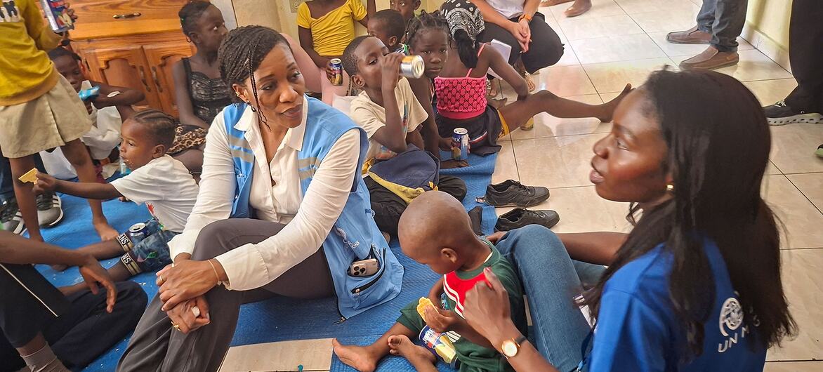 © UNOCHA/Wilbert Georges Edem Wosornu (left), Director of OCHA's Crisis Response Division, on her visit to Haiti in March 2026.