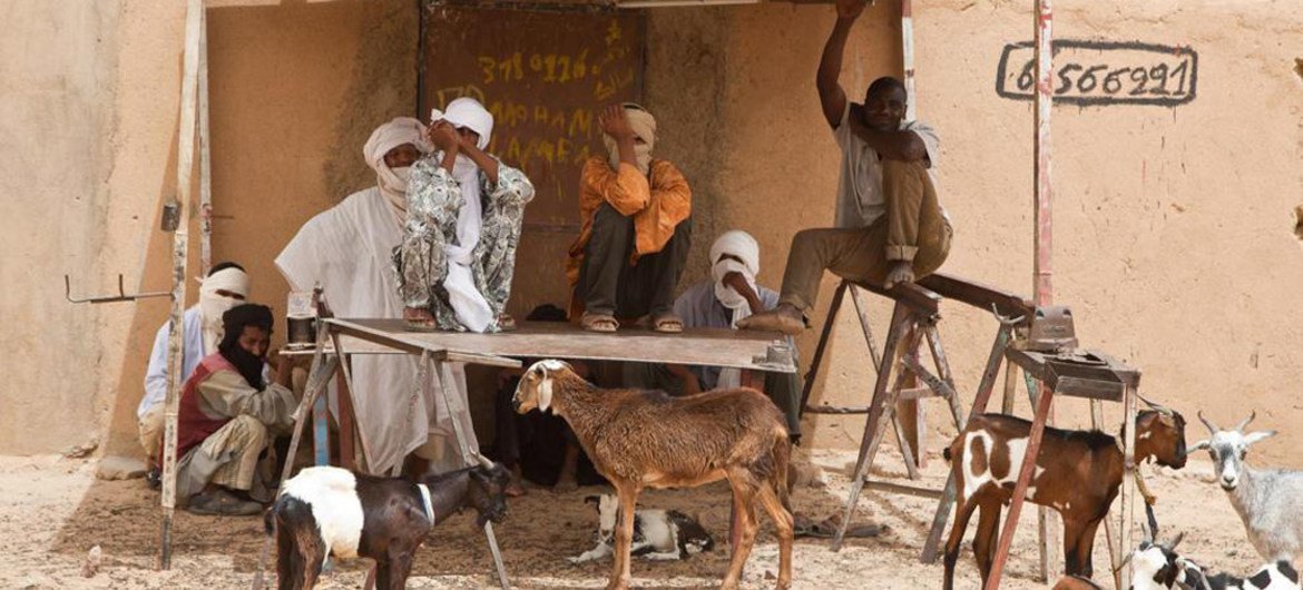 UN Photo/Mark Garten Bystanders on the street of Kidal, Mali.